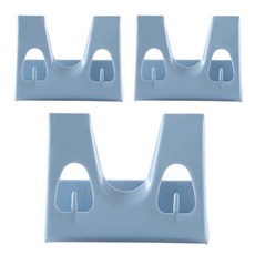 免打孔壁掛式鍋蓋架, 藍色, 3個