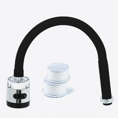 Jeilbas 防垢除鏽過濾器廚房波紋管 + 填充過濾器 2p 套裝黑色, 1組