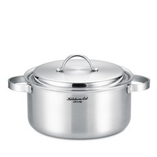 Kitchen-Art 電磁爐適用3層雙耳湯鍋, 單色, 24cm