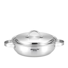 Kitchen-Art IH高級3層淺湯鍋, 24cm, 單色