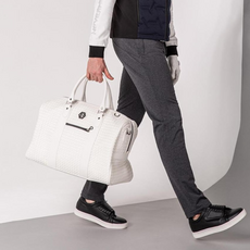 NEVERMINDALL 男款臀部撞色簡約開衩西裝褲