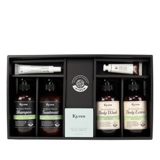 키렌 선물세트 메이아카시아향 샴푸+트리트먼트+바디워시+바디로션+핸드크림+헤어에센스+브러쉬+쇼핑백, 1세트
