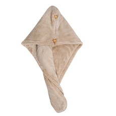 雙層乾髮帽 雙扣, 02 杏色, 1個