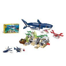 Decool 迪庫積木 BC Toy 鯊魚 3合1 變形 樂高相容積木 31009 388pcs