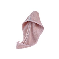 珊瑚絨吸水乾髮帽, 01 藕粉, 1個