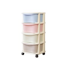 NOAFURNITURE 4層收納箱, 1個, 馬卡龍