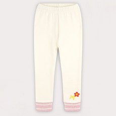 HEJMINI 童款條紋束口刷毛內搭褲