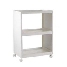 MG 3層多功能推車式收納櫃, 白色的