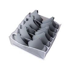 Rappou 家用內衣襪子收納整理隔層袋 6格 大, 1個, 顏色:白色