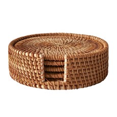 Skyenok Sunny藤編茶杯墊 16 6入, 單色