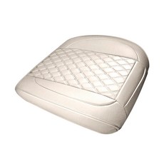 River Fox Genesis專用 G80 GV80 菱格紋皮革汽車坐墊, 香草米色, 1個