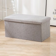 心連心市集 椅凳收納箱 76 x 38 x 38 cm, 灰色, 1個