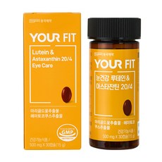 Dongkook 東國製藥 Your Fit葉黃素&蝦紅素20/4保健膠囊禮盒組, 1罐, 30顆