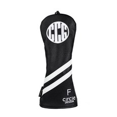 써클디자인골프 우드 헤드 커버, 블랙, 1개