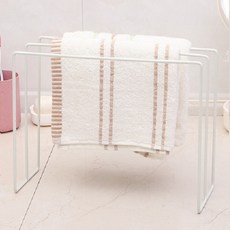 Hamil廚房用品抹布鐵製立式晾乾架, 白色, 3個