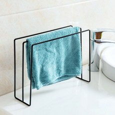 Hamil廚房用品抹布鐵製立式晾乾架, 黑色, 3個