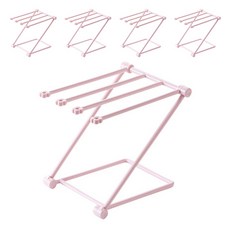 Haemil極簡折疊抹布晾乾架, 粉紅色, 5個