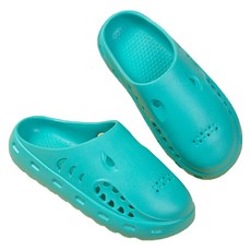 豌豆孔洞浴室拖鞋 藍綠色, 1個