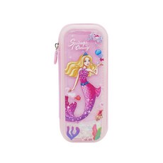 글리터 멀티 필통, 인어공주 핑크, 1개