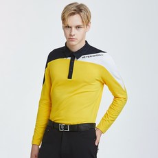 男款肩部不對稱拼色T恤