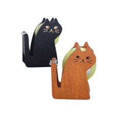 Day Project室內裝飾木質貓咪美工刀 2種組, 03 黑貓和棕貓, 1套