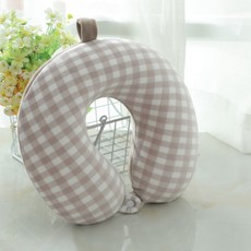 Story House格紋U型頸枕, 米色