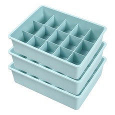 內衣褲分隔收納盒 藍色, 3個