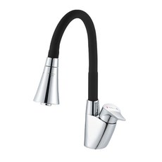 廚房可旋轉式水龍頭 黑色, 1個