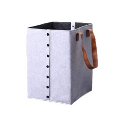 All-High 可折疊毛氈布料洗衣籃, 04 淺灰色, 1個