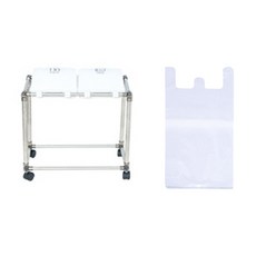 LIVING HAPPY Cling Mini Swing bin 2p + bag 100p set, 白色（分類垃圾）, 1組