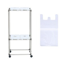 LIVING HAPPY 回收分離箱實質性 4p + 袋 100p 套裝, 白色（分類垃圾）, 1組