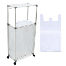 LIVING HAPPY 回收單獨的收藏箱2 DAN 2P + BAG 100P套組, 1套, 白色（分類垃圾）