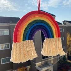 Tinkleu彩虹編繩捕夢網製作材料DIY組, 混色, 1套