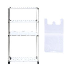 LIVING HAPPY Cling Swing 3 箱 3p + 專用貼紙套組, 白色（分類垃圾）, 1組