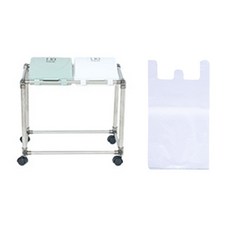 클링 미니 스윙 분리수거함 2p + 봉투 100p + 전용스티커 세트, GRAY + PISTACHIO + WHITE(분리수거함), 1세트