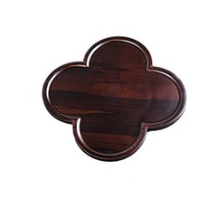 Life Lab 木質茶杯墊 四葉草杯墊, 單一顏色, 1個