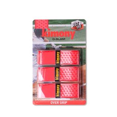KIMONY Z-Slam 棒球平面握把布 外層型 3入, 紅色