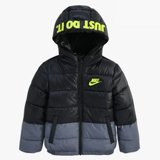 NIKE 童款撞色聚酯纖維保暖鋪棉連帽外套 A214DM159P