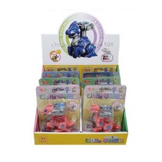 Toy&Toy 恐龍按壓前進回力玩具 8件組, 混合顏色