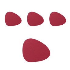 快活居家 北歐風矽膠鍋墊 4入, 04 胭脂紅水滴造型鍋墊, 4個