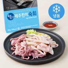 올래밥상 제주산 한치 자숙 슬라이스 200g + 초장 40g (냉동), 1세트