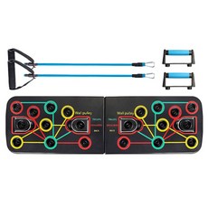 BGSSCO VVI-220 長度角度可調節俯臥撐桿 強力彈力帶 3件組, 黑色的