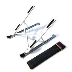 픽스엔케이스 휴대용 맥북 노트북 초경량 높이조절 알루미늄 거치대, 실버, 1개