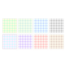 WANNATHIS 綜合格紋便條紙 8入組, 芒果、甜瓜、蘇打水、胡椒、棉花糖、藍莓、草莓、曲奇, 1套