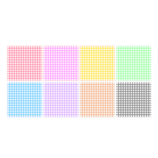 WANNATHIS MIX 野餐檢查便箋 3 毫米 8 件套, 玫瑰, 宇宙, 小蒼蘭, 蘋果薄荷, 波, 丁香, 麵包, 夜, 1套