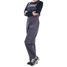 美化部長 大尺碼 一體式連身工作服 吊帶工作服 連身褲, 01 灰色, 1個