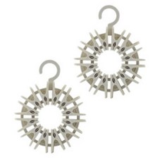 한아름쩡이 빨래집게 24p + 보관걸이 세트 그레이, 2세트, 1개