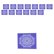 有趣的牆易粘矽膠建築地板牆磚, 藍色, 14個