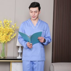 HEALING CARE 男用護士手術醫院制服 10 Plus Edge 長袖套裝