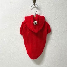 Kkaniswi 寵物服飾 連帽寵物狗針織衫, 紅色